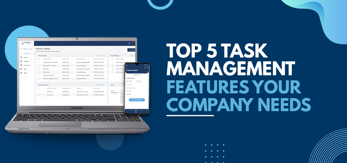 Top Five Task Management Features Your Company Needs
