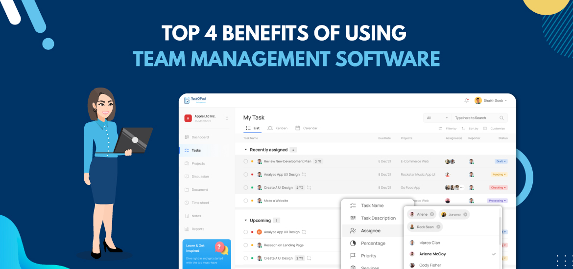 Top 4 Benefits of Using Team Management Software