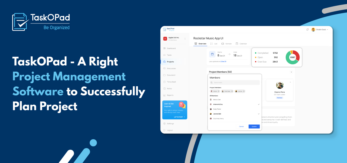 TaskOPad – A Right Project Management Software to Successfully Plan Project