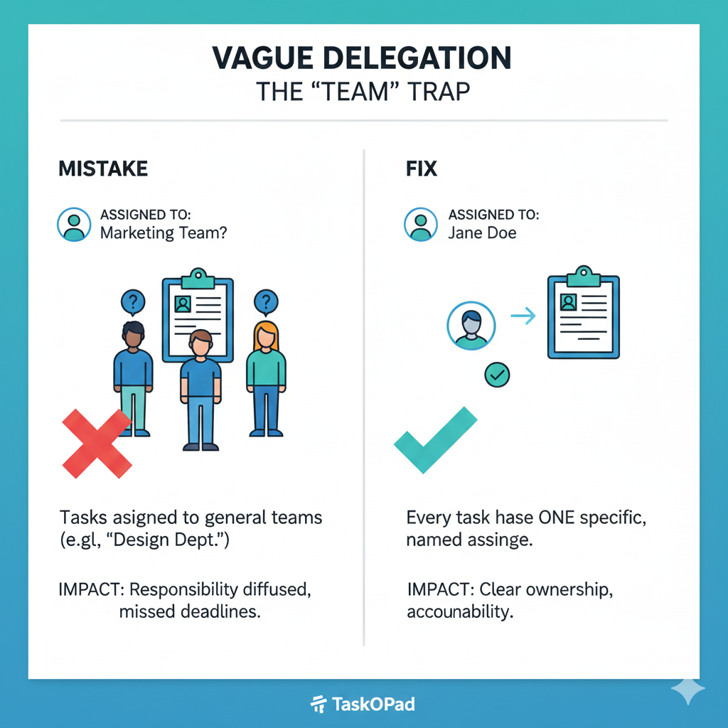 Vague Delegation - Common Mistake When Using a Work Management Tool