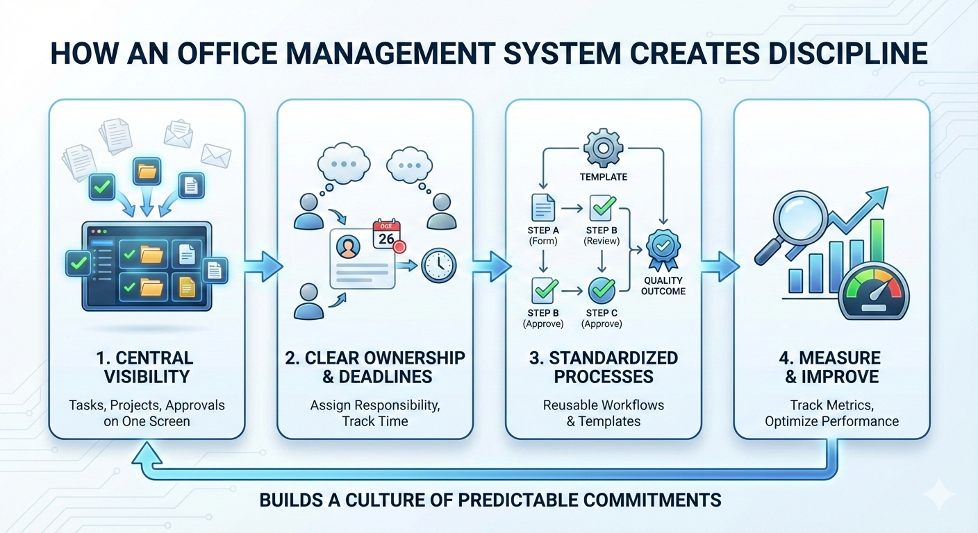 How Office Management System Brings Discipline in your Organization