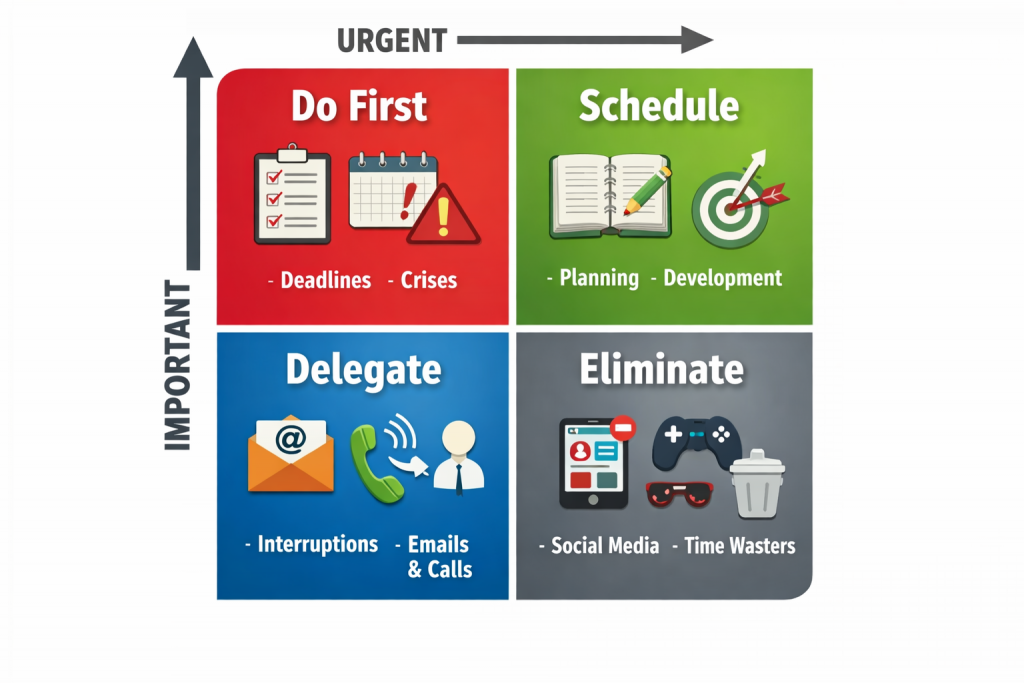  Four Quadrants of the Eisenhower Matrix